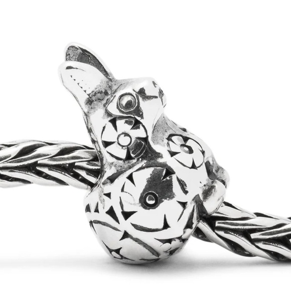 Trollbeads Retired Easter Rabbit Bunny Charm Sterling Silver Promo Bead 925 #205 - Picture 5 of 5